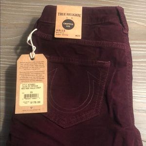 True Religion Mid Rise Halle Crop